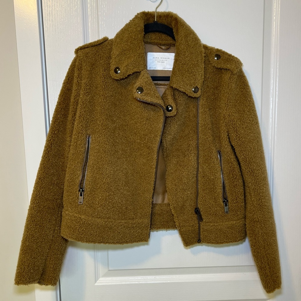 Zara Teddy Moto Jacket